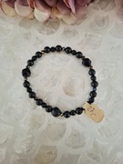 Bransoletka handmade z naturalnych kamieni hematyt obsydianu 