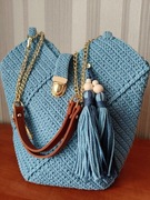 Torebka ręcznie wykonana na szydełku, handmade, torebka tulipan