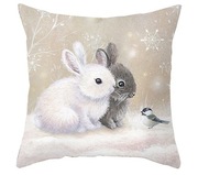Poduszka świąteczna zając królik Z POLSKI 45x45