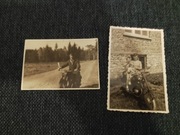 2 stare zdjęcia prl motyw motocykle likwidacja kolekcji