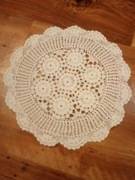 Stara bawelniana serwetka biała