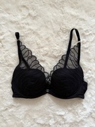 Esotiq Czarny koronkowy biustonosz Claudia 65D blacks bra push-up