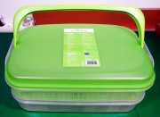 PRZENOŚNY POJEMNIK NA ŻYWNOŚĆ "ERNESTO" z uchwytem i dwoma poziomami