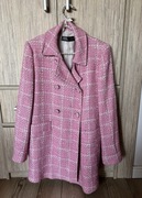 Płaszcz Zara różowy w krate S
