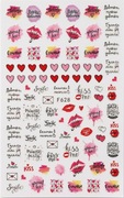 Naklejki na paznokcie Walentynki / Miłość / Love duży arkusz 