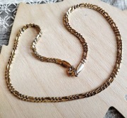 Vintage łańcuszek figaro gruby splot imitacja złota 46 cm 19 gramów