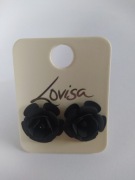 Kolczyki Lovisa Czarne Róże 