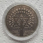 Moneta 20 zł 2009 r. 65. rocznica likwidacji Getta w Łodzi, folder