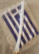 Flaga Grecji komplet 5szt. 14x21cm.