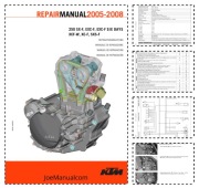 KTM 250 SX F EXC F Motorcycle Repair Manual Instrukcja serwisowa naprawcza