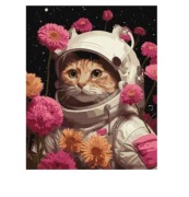 Malowanie po numerach IDEYKA 40x50cm kot astronauta