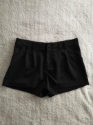 Czarne eleganckie krótkie spodenki szorty H&M 36 jak nowe