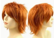 Peruka damska  (też męska) w kolorze rudy pomarańczowy