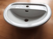 Umywalka 50 cm szara Cersanit President wisząca z otworem