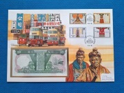 Koperta numizmatyczna z banknotem Hong Kong 10 dolarów 1986 r.
