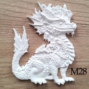 Smok bez skrzydeł chiński figurka do malowania dla dzieci magnes z masy