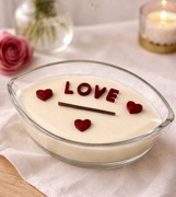 Duża świeca sojowa LOVE - świeca na prezent | drewniany knot