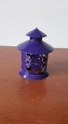 Metalowy fioletowy świecznik / latarnia na świeczkę typu tealight