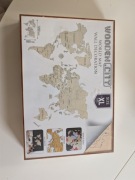Drewniane Puzzle 3D Mapa Świata XL | Wooden.City | 120x80cm | NOWE