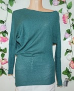 Zielony cienki Sweterek z brokatem Motivi XS (34)