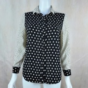 Bluzka Topshop Petite 36 kremowa wzór wiskoza