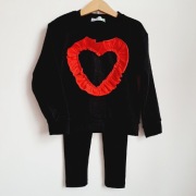 Komplet dla dziewczynki serce 11/12 lat