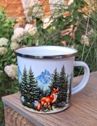 Kubek emaliowany myśliwski – dzik,wilk, zając – idealny na prezent, w teren