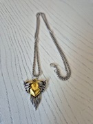 Naszyjnik damski mroczne skrzydla serce 