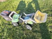 Traktorek, koparka, ładowarka, z napędem na pedały