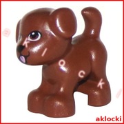 LEGO 93088pb07 PIES piesek SZCZENIAK brązowy