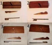 4 strugi z sygnaturą zabytkowe, ręczne, hebel