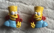 Unikat, vintage 90s The Bart Simpson Shoelace Bow Biters