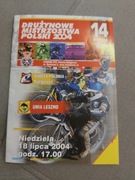 Program Żużel Polonia Bydgoszcz - Unia Leszno 2004