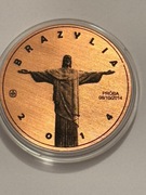 Brazylia MŚ 2014. Miedź fi 32 mm. PRÓBA 2014 Gyges