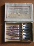 łyżeczki do lodów i deserów 6 sztuk nieużywane oryginalne opakowanie PRL