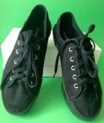 H&M wygodne sportowe buty trampki tenisówki platforma 38 5 bawełna czarne