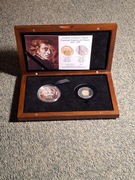 Kolekcjonerski zestaw 2 monet - Fryderyk Chopin 2008 stan L - 