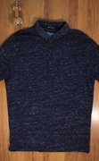Polo Superdry r. XL niebieskie kr rękaw bawełniane męskie