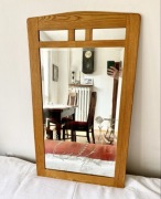 Kryształowe lustro w drewnianej ramie secesja, secesyjne