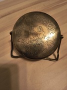 Stare lusterko z mosiądzu Znaki Zodiaku PRL