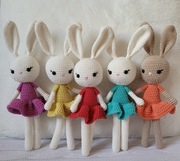 Królik Króliczek zajączek na szydełku maskotka prezent HandMAde