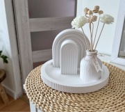 Zestaw z Gipsu Ceramicznego –taca wazon