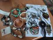 Mega paka-Bransoletki, wisiorki, kolczyki, łańcuszki 