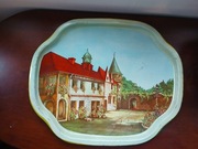 PRL metalowa taca do serwowania 