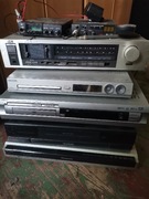 Zestaw elektroniki, cb radio, odtwarzacz DVD, Philips, jvc, Hitachi.