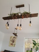 Lamp Rustykalna Loft Stara Drewniana oświetlenie 