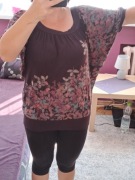 Bluzka brązowa kimono