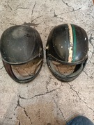2 stare kaski PRL motocyklowe