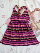 Kolorowy różowy top bluzka Gina tricot 36 38 w zygzaki jak nowy nowa