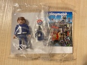 Figurka Playmobil Policjant+czapka+broń+lizak NOWA